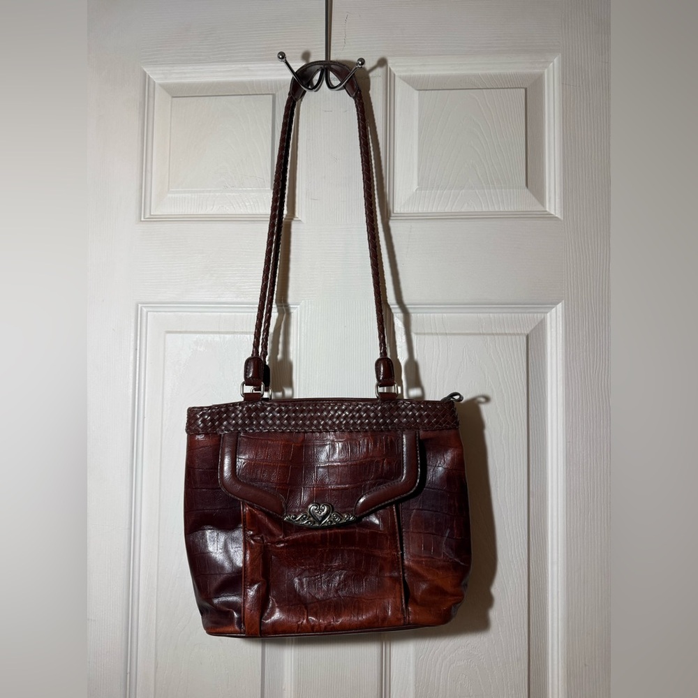 Marc Chanel Brown Leather Handbag
